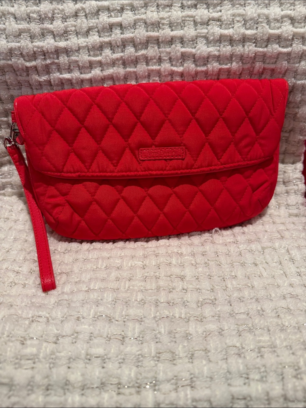 Vera Bradley Quilted Red Wristlet Clutch